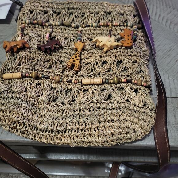 Cappelli | Straw Animal Shoulder Bag - Picture 2 of 10